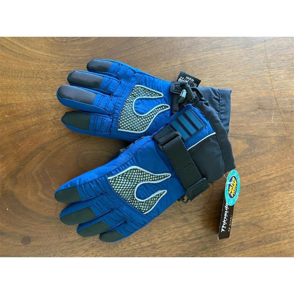 Thinsulate Unisex Blue Waterproof Ski Gloves Size Small Winter Warm